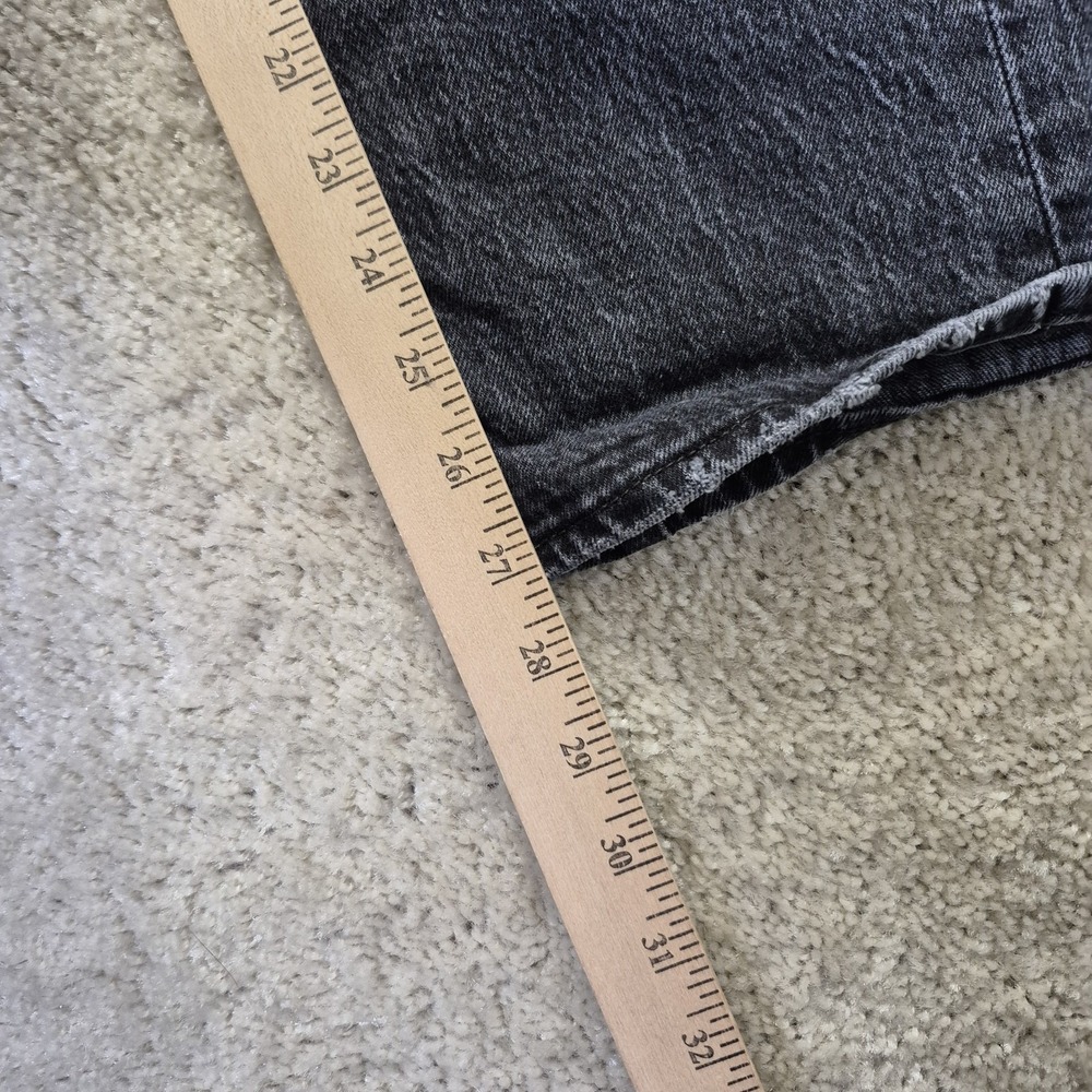 Levis Premium Jeans Ribcage Straight Ankle Womens 27/27 Black Relaxed 90s Mom - Picture 12 of 14